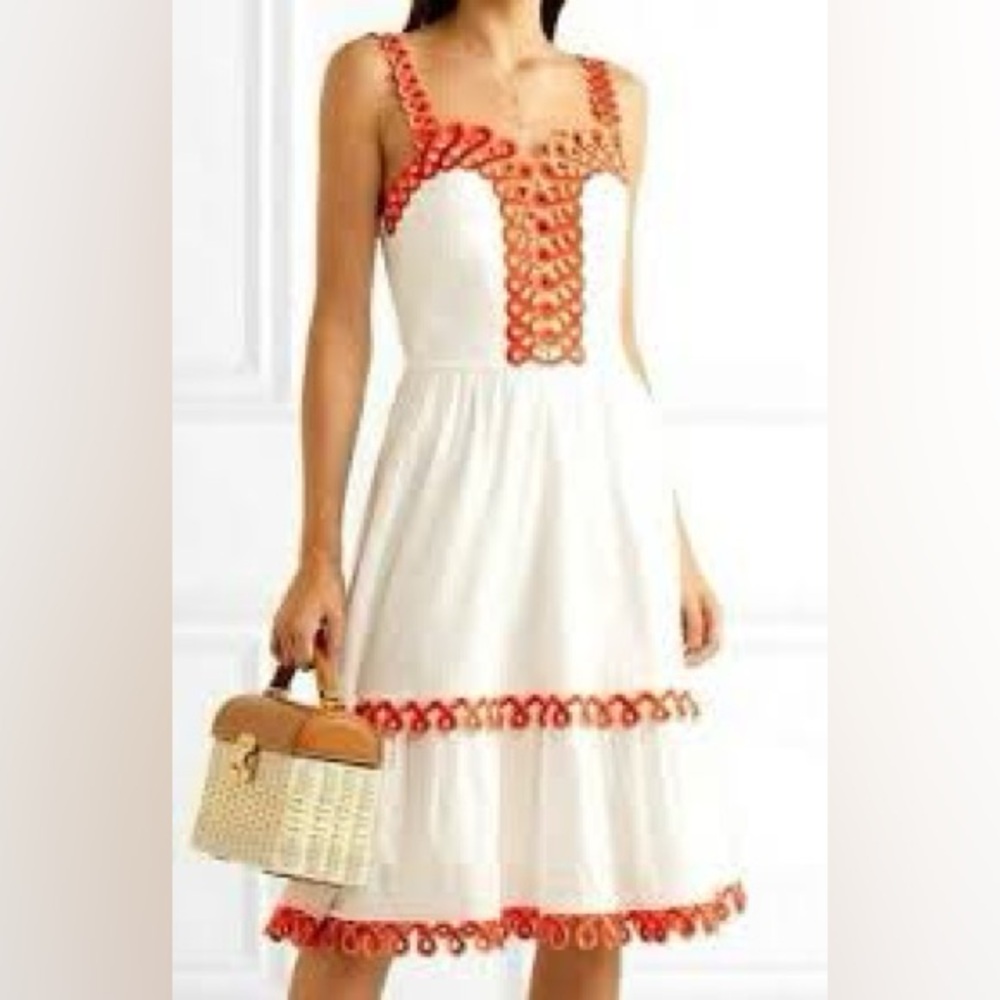 NWT | Temperley London Boheme Embroidered Cotton Poplin Dress | US Sz 10 - Picture 4 of 8